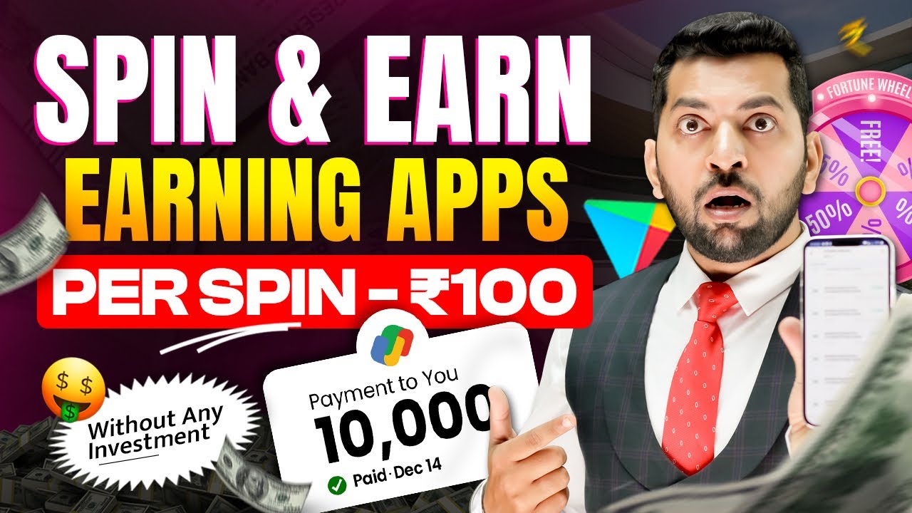 Spin Earning App 2024 | Online Earning App Without Investment | Spin and Earn Money | Earning App