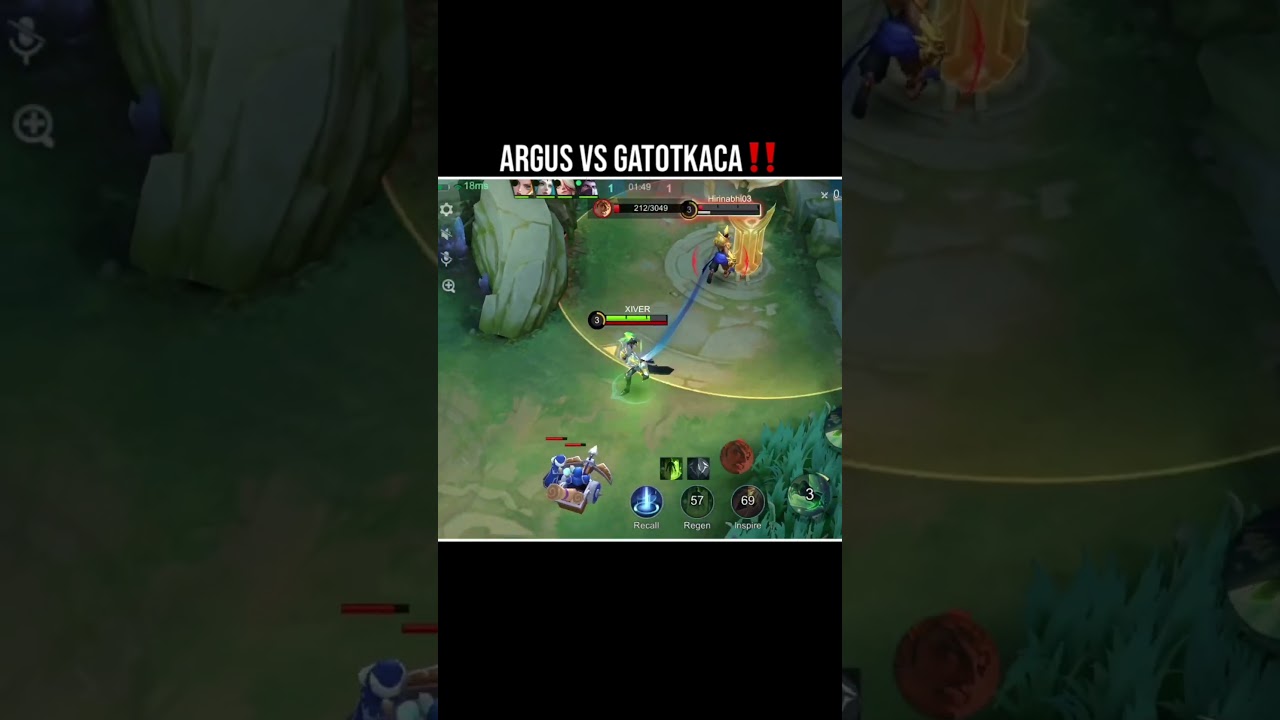 Argus vs gatotkaca #shorts #mobilelegends #argus #gatotkaca #mlbb