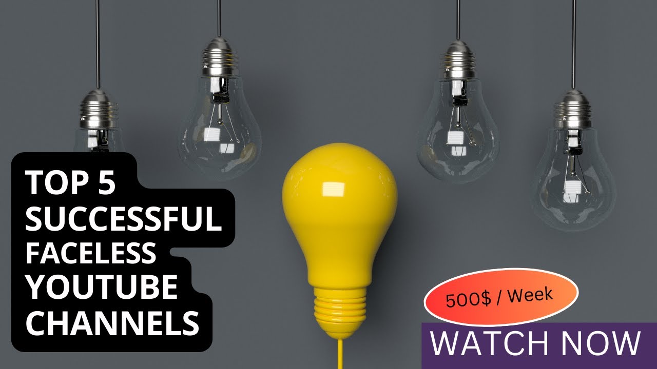 5 Successful FACELESS YOUTUBE CHANNEL IDEAS (2023) / YouTube automation make money online 2023