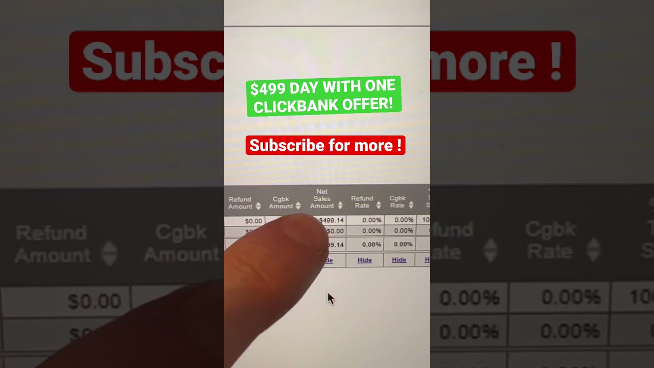 $499 With Clickbank in ONE DAY! #Shorts