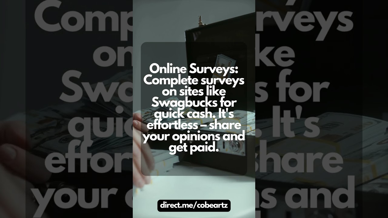 Make money with online surveys - side hustle ideas